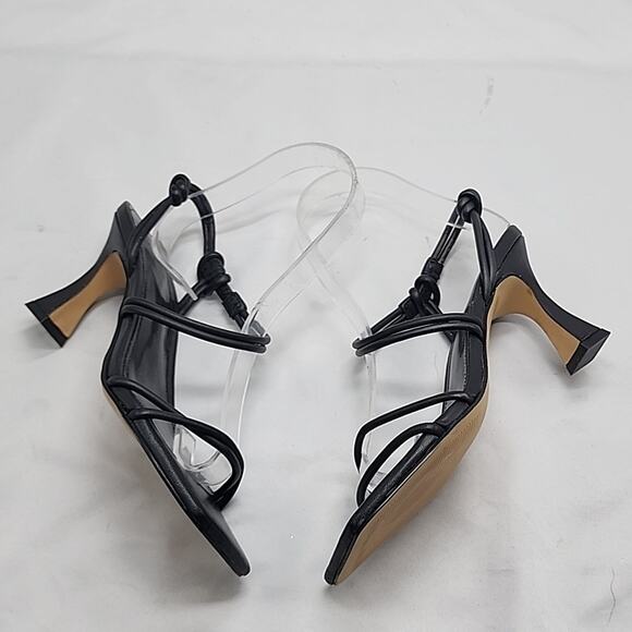 š„MARC FISHERš„PADDED CALINDA BLACK ANKLE STRAP HEELED SANDALS WOMENS 5 NWOB - Picture 11 of 16
